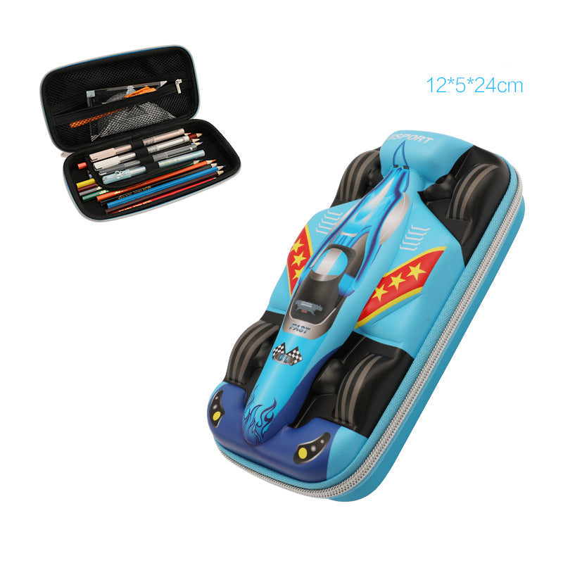 Kids Light Blue Race Car Pencil Case Return Gift
