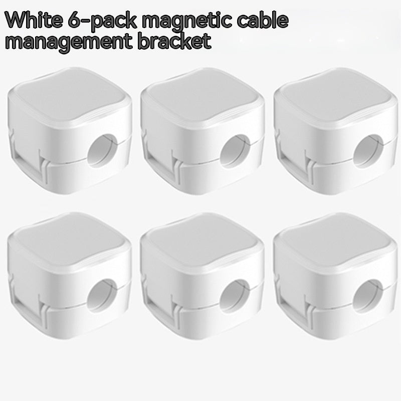 Magnetic cable clips holding an HDMI cable