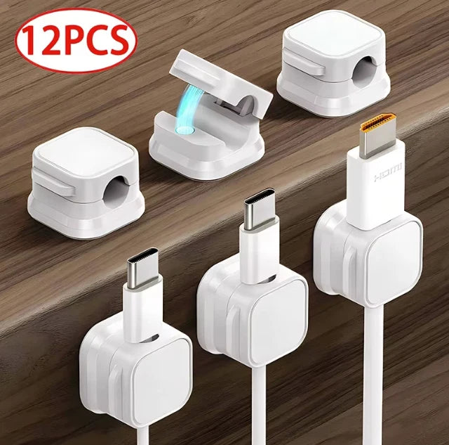 Magnetic cable clips product photo close-up
