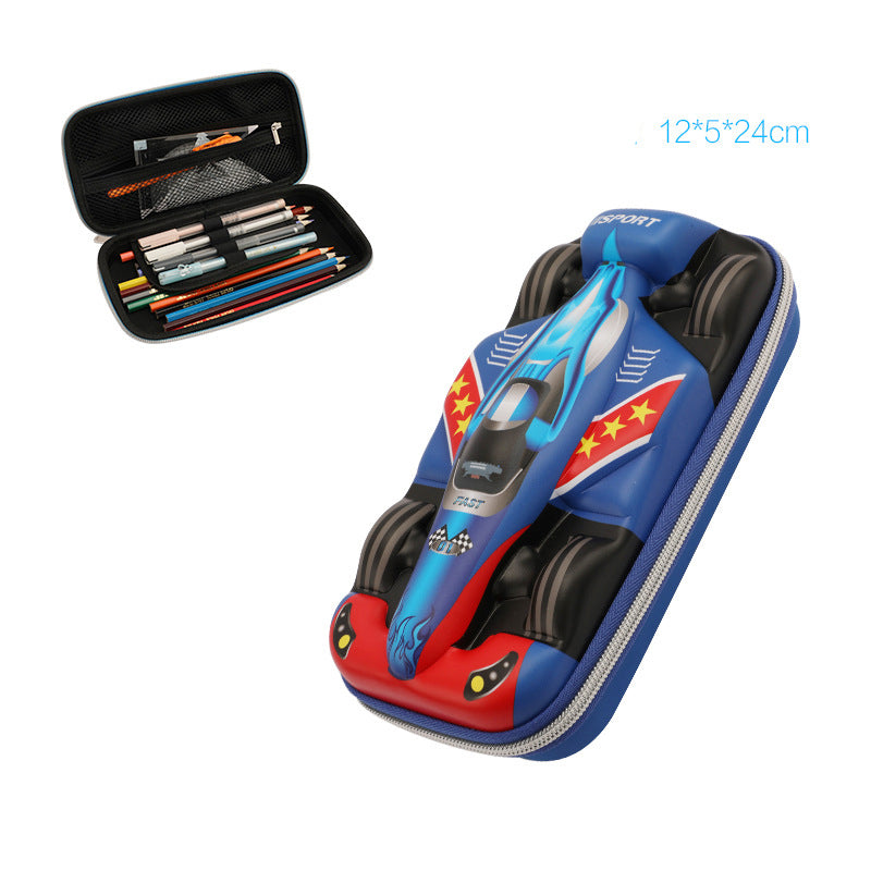 Kids Navy Blue Race Car Pencil Case Return Gift