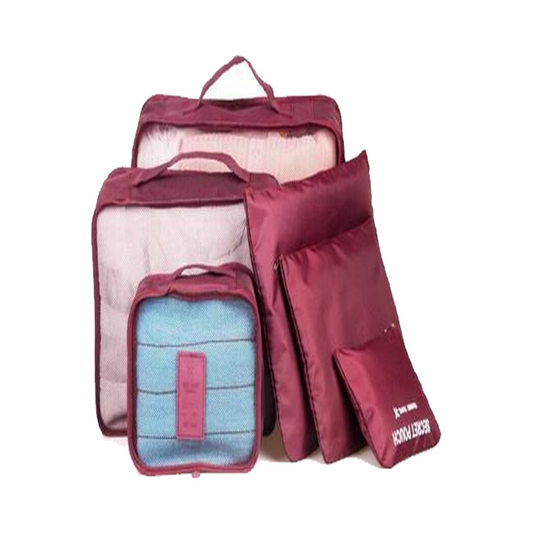 Compression packing cubes set of six sizes