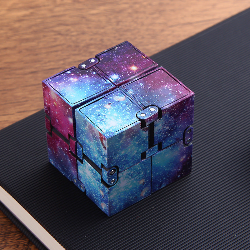 Galaxy print infinity cube fidget toy