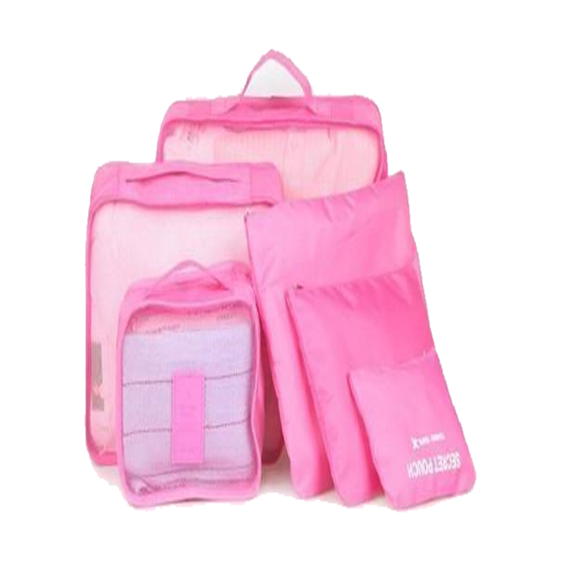 Compression packing cubes filled with folded clothes