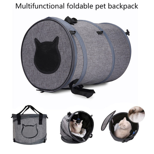 Pop-up cat tunnel carrier popped open