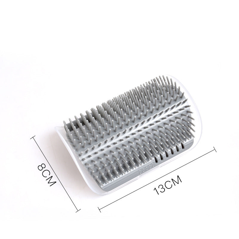 Cat self-grooming wall brush top view