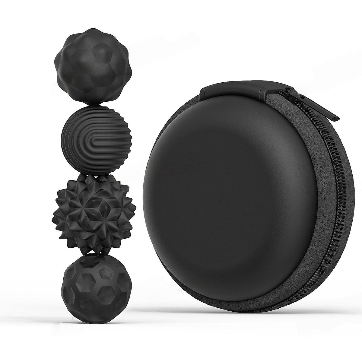 Set of 4 magnetic silicone sensory balls