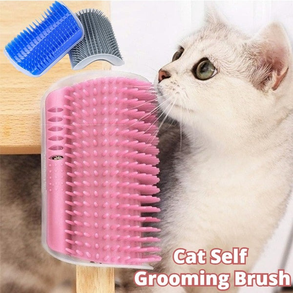 Cat self-grooming wall brush, a trending pet grooming find