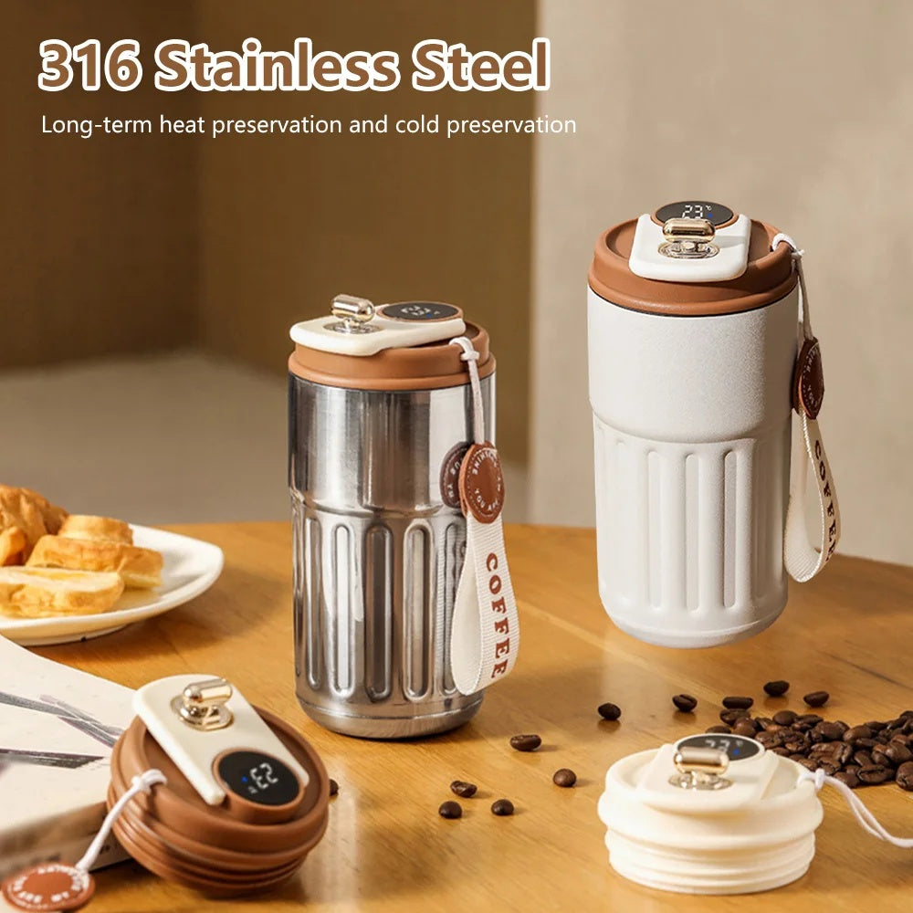 Smart digital thermal bottle 450ml with LED temperature display