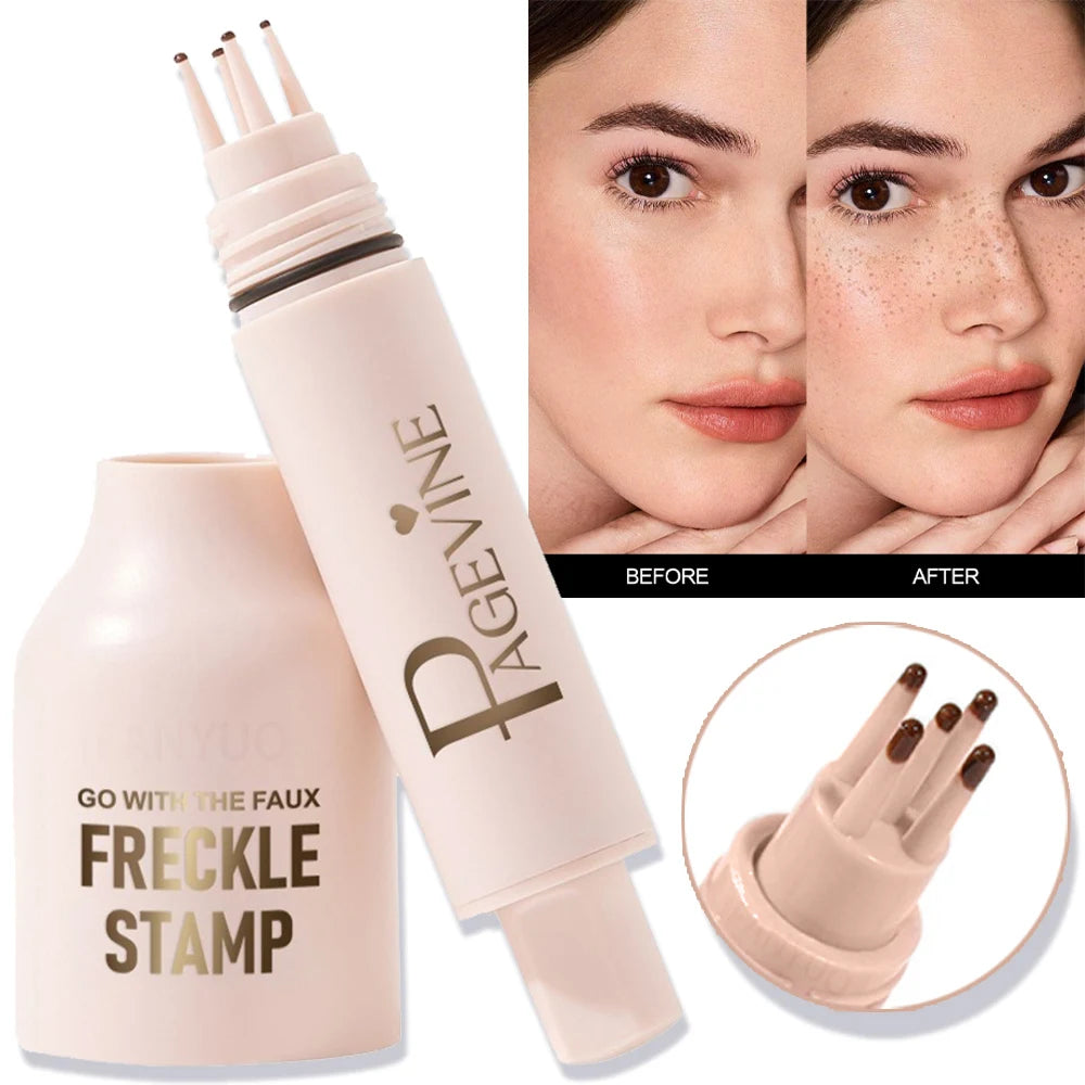 Waterproof freckle stamp pen cap and body detail