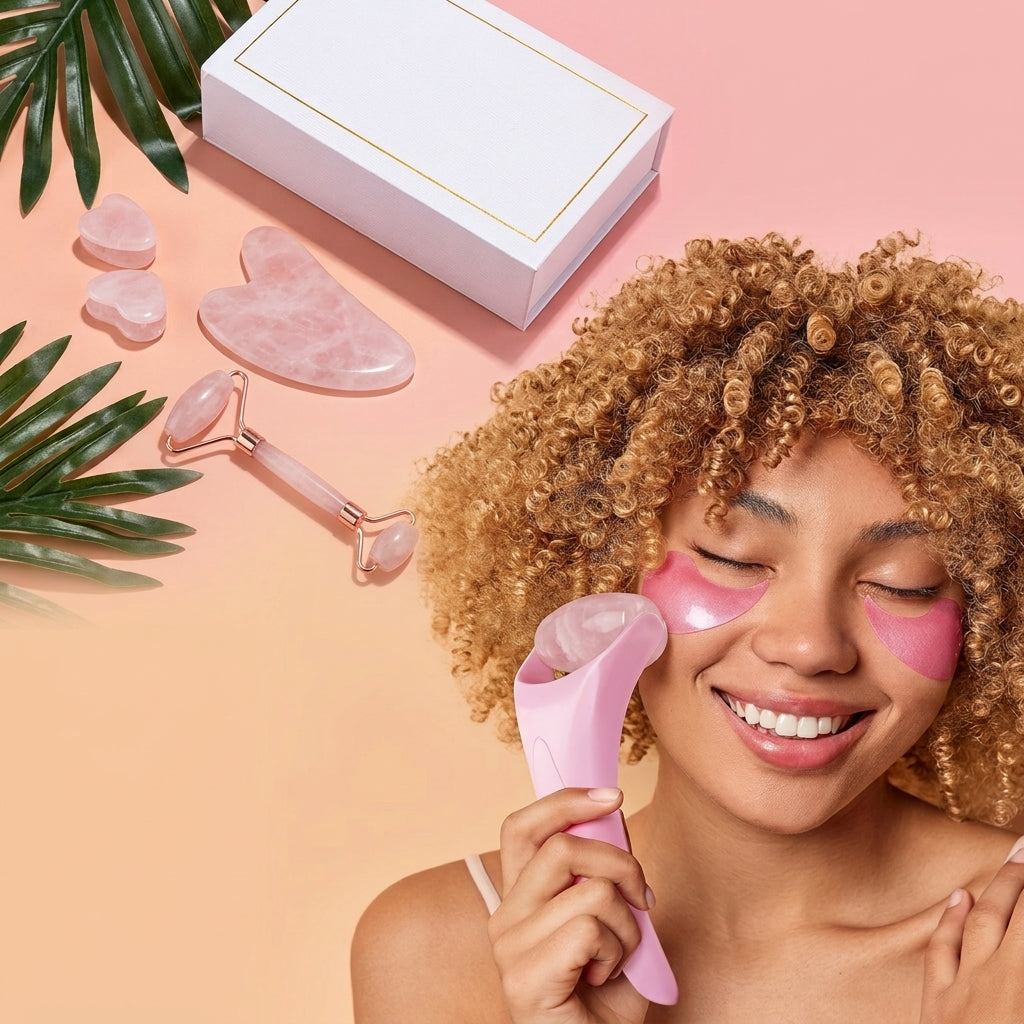 Ice Roller and Gua Sha Duo, styled together